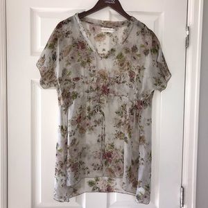 Johnny Was Sheer Silk Top